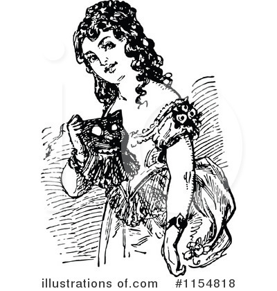 Royalty-Free (RF) Woman Clipart Illustration by Prawny Vintage - Stock Sample #1154818