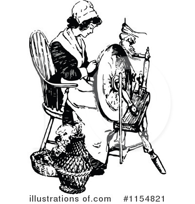 Royalty-Free (RF) Woman Clipart Illustration by Prawny Vintage - Stock Sample #1154821
