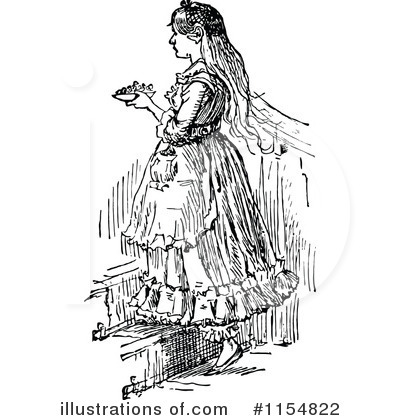 Royalty-Free (RF) Woman Clipart Illustration by Prawny Vintage - Stock Sample #1154822