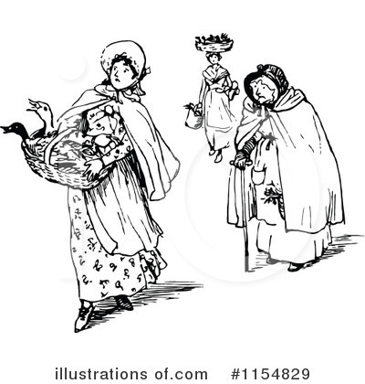 Royalty-Free (RF) Woman Clipart Illustration by Prawny Vintage - Stock Sample #1154829