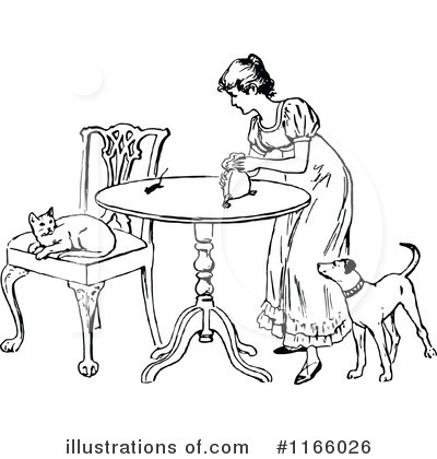 Royalty-Free (RF) Woman Clipart Illustration by Prawny Vintage - Stock Sample #1166026