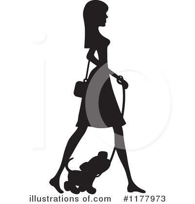 Walking Dog Clipart #1177973 by Maria Bell