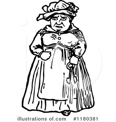 Royalty-Free (RF) Woman Clipart Illustration by Prawny Vintage - Stock Sample #1180381