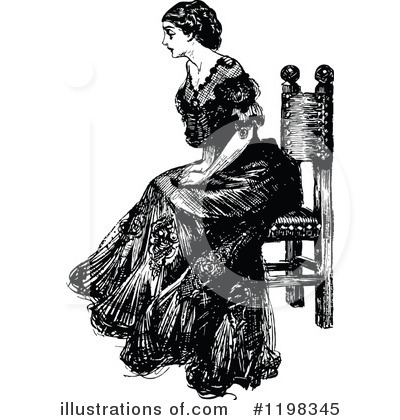 Royalty-Free (RF) Woman Clipart Illustration by Prawny Vintage - Stock Sample #1198345
