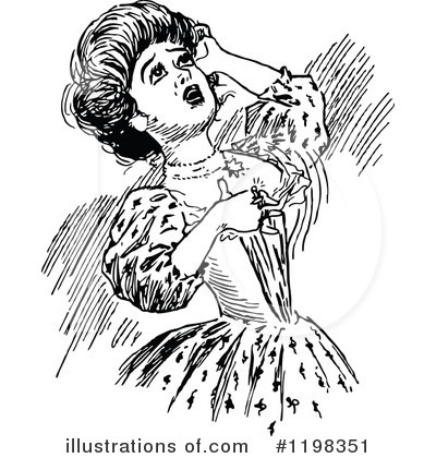 Royalty-Free (RF) Woman Clipart Illustration by Prawny Vintage - Stock Sample #1198351