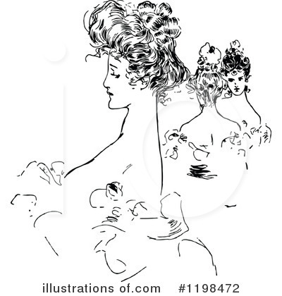 Royalty-Free (RF) Woman Clipart Illustration by Prawny Vintage - Stock Sample #1198472