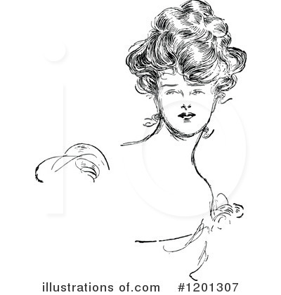 Royalty-Free (RF) Woman Clipart Illustration by Prawny Vintage - Stock Sample #1201307