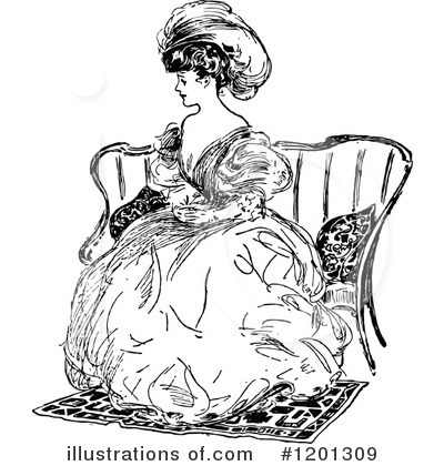 Royalty-Free (RF) Woman Clipart Illustration by Prawny Vintage - Stock Sample #1201309