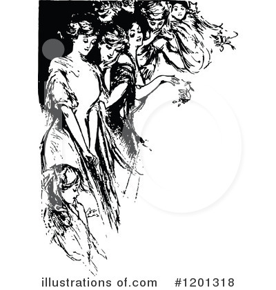Royalty-Free (RF) Woman Clipart Illustration by Prawny Vintage - Stock Sample #1201318