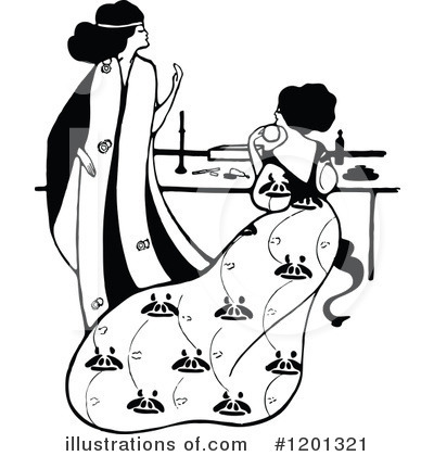 Royalty-Free (RF) Woman Clipart Illustration by Prawny Vintage - Stock Sample #1201321