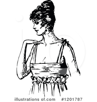 Royalty-Free (RF) Woman Clipart Illustration by Prawny Vintage - Stock Sample #1201787