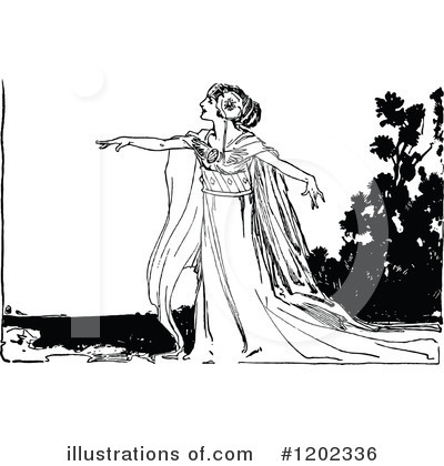 Royalty-Free (RF) Woman Clipart Illustration by Prawny Vintage - Stock Sample #1202336