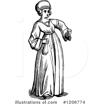 Royalty-Free (RF) Woman Clipart Illustration by Prawny Vintage - Stock Sample #1206774