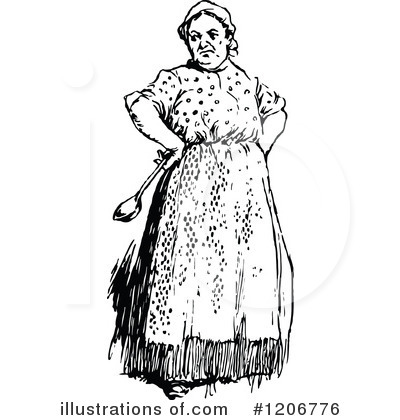Royalty-Free (RF) Woman Clipart Illustration by Prawny Vintage - Stock Sample #1206776