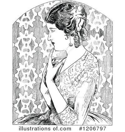 Royalty-Free (RF) Woman Clipart Illustration by Prawny Vintage - Stock Sample #1206797