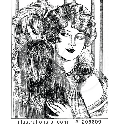 Royalty-Free (RF) Woman Clipart Illustration by Prawny Vintage - Stock Sample #1206809