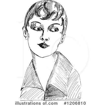 Royalty-Free (RF) Woman Clipart Illustration by Prawny Vintage - Stock Sample #1206810