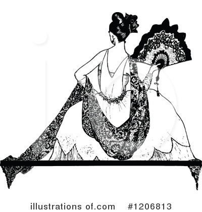 Royalty-Free (RF) Woman Clipart Illustration by Prawny Vintage - Stock Sample #1206813