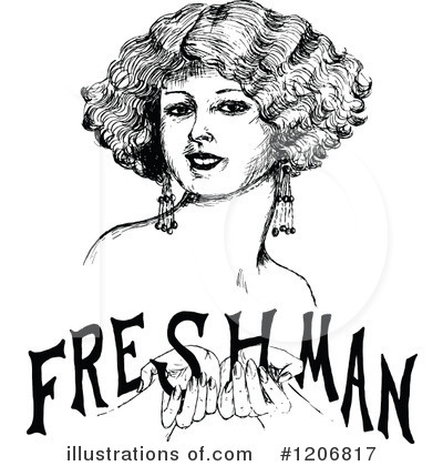 Royalty-Free (RF) Woman Clipart Illustration by Prawny Vintage - Stock Sample #1206817