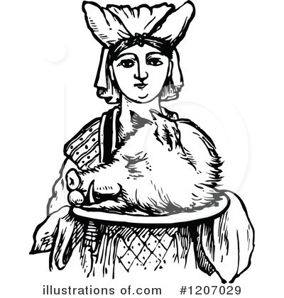 Royalty-Free (RF) Woman Clipart Illustration by Prawny Vintage - Stock Sample #1207029