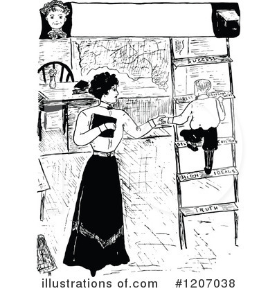 Royalty-Free (RF) Woman Clipart Illustration by Prawny Vintage - Stock Sample #1207038