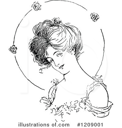 Royalty-Free (RF) Woman Clipart Illustration by Prawny Vintage - Stock Sample #1209001