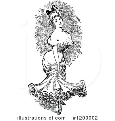 Royalty-Free (RF) Woman Clipart Illustration by Prawny Vintage - Stock Sample #1209002