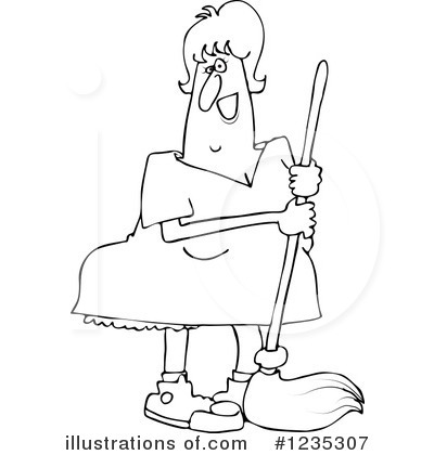 Royalty-Free (RF) Woman Clipart Illustration by djart - Stock Sample #1235307