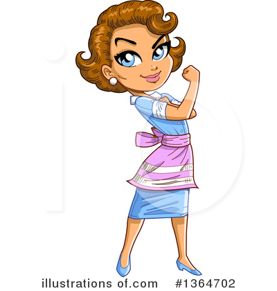 Waitress Clipart #1364702 by Clip Art Mascots