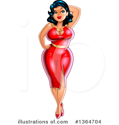 Sexy Woman Clipart #1364704 by Clip Art Mascots