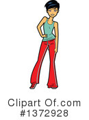 Woman Clipart #1372928 by Clip Art Mascots