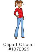 Woman Clipart #1372929 by Clip Art Mascots