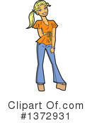 Woman Clipart #1372931 by Clip Art Mascots