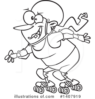 Skating Clipart #1407919 by toonaday
