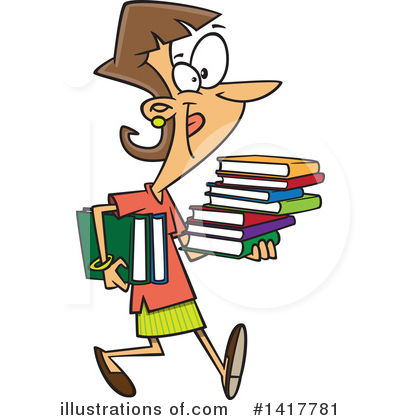 Reading Clipart #1417781 by toonaday