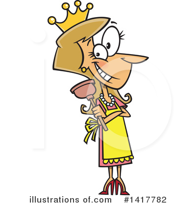 Royalty-Free (RF) Woman Clipart Illustration by toonaday - Stock Sample #1417782