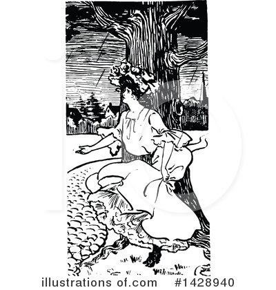 Royalty-Free (RF) Woman Clipart Illustration by Prawny Vintage - Stock Sample #1428940