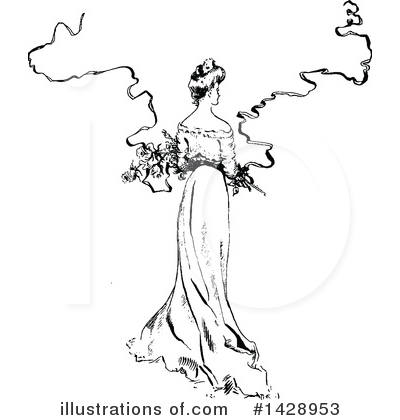 Royalty-Free (RF) Woman Clipart Illustration by Prawny Vintage - Stock Sample #1428953