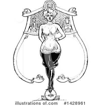 Royalty-Free (RF) Woman Clipart Illustration by Prawny Vintage - Stock Sample #1428961