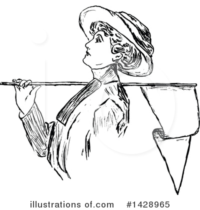Royalty-Free (RF) Woman Clipart Illustration by Prawny Vintage - Stock Sample #1428965
