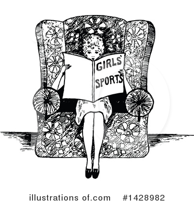 Royalty-Free (RF) Woman Clipart Illustration by Prawny Vintage - Stock Sample #1428982