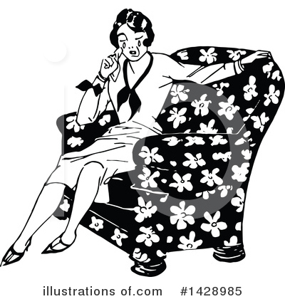 Royalty-Free (RF) Woman Clipart Illustration by Prawny Vintage - Stock Sample #1428985