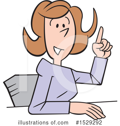 Business Woman Clipart #1529292 by Johnny Sajem