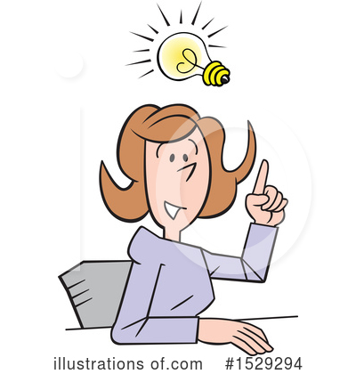 Business Woman Clipart #1529294 by Johnny Sajem