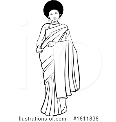 Indian Woman Clipart #1611838 by Lal Perera