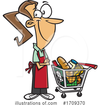 Shopping Cart Clipart #1709370 by toonaday