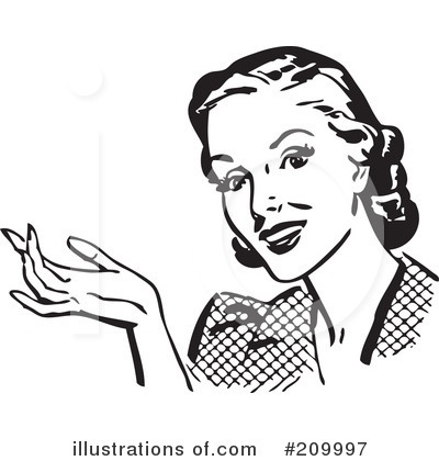 Retro Woman Clipart #209997 by BestVector