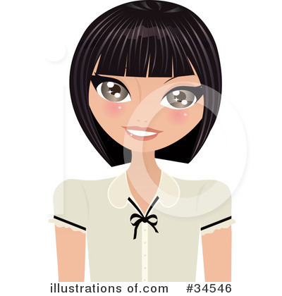 Royalty-Free (RF) Woman Clipart Illustration by Melisende Vector - Stock Sample #34546