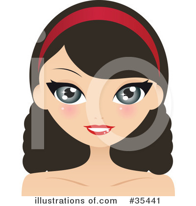 Royalty-Free (RF) Woman Clipart Illustration by Melisende Vector - Stock Sample #35441