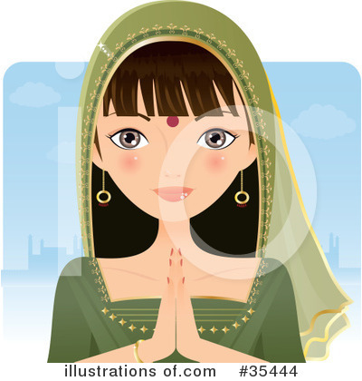 Indian Woman Clipart #35444 by Melisende Vector